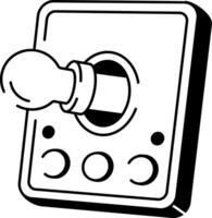A doodle style icon of controller vector