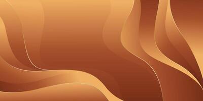 Abstract bronze luxury wave background. Modern Burnt orange color vector