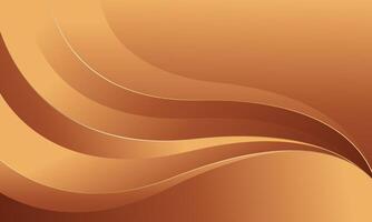 Abstract bronze luxury wavy background with gold accents. Elegant metallic design style for templates, banners, covers, sales, business, events, awards, websites, pages, and more vector