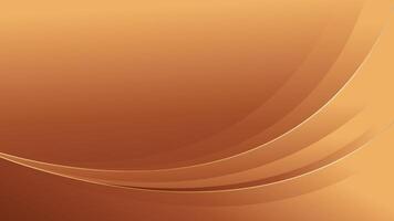 Minimalist bronze luxury curve background with gold accents vector