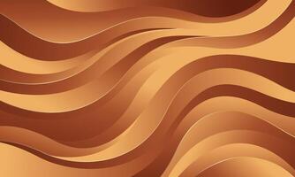Abstract bronze luxury wave background. Elegant Burnt orange color vector
