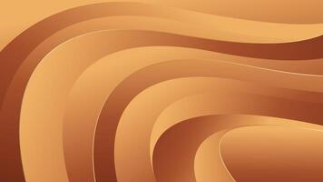 Abstract bronze luxury wave background with gold accents. Elegant metallic design vector