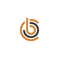 b and c initial logo vector