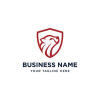 abstract cheetah shield logo design vector