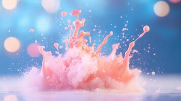 Abstract Splash of Pink Liquid photo