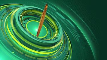 MODERN BITCOIN SYMBOL ON FUTURISTIC GREEN DIGITAL ABSTRACT BACKGROUND video