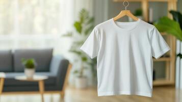 Blank T-Shirt on Hanger, Modern Home photo