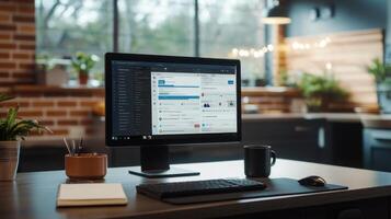 Modern Home Office PC Setup photo