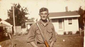 Man Outdoors, 1920s Home photo