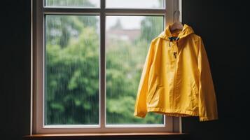 Rainy Day Jacket by Window photo