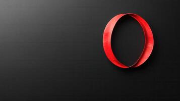 Red Ring on Dark Background photo