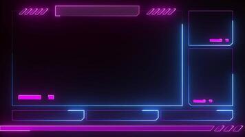 Futuristic interface frame background with alpha channel video