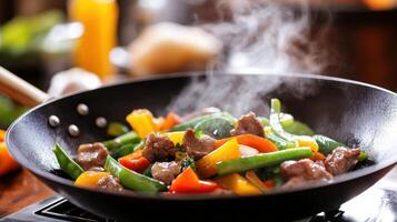 Stir-fried Vegetables Meat, Kitchen photo