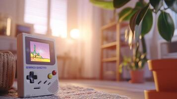 Retro Game Console in Cozy Home photo