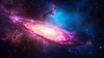 Spiral Galaxy in Deep Space photo