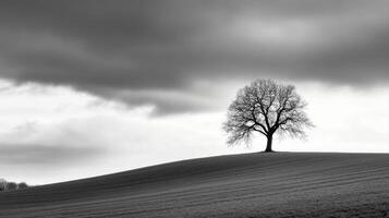 Lonely Tree on Rolling Hill photo