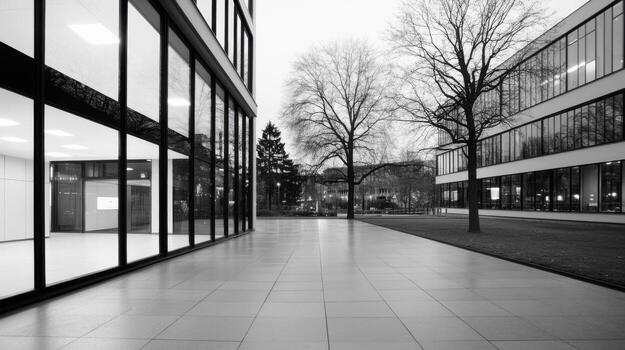 Modern Architecture Courtyard Scene photo