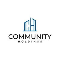 C and H building logo vector
