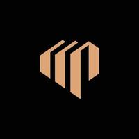 initial M and P building logo vector