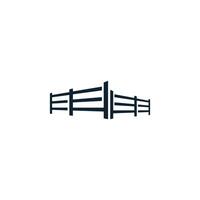 simple and Elegant fence logo vector
