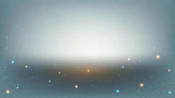 Abstract futuristic hexagon background. Technology polygonal design with orange and blue light effects for presentation or banner. vector