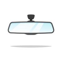 Simple car rear view mirror isolated on white background. vector