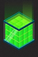 Isometric database. Futuristic server. Big data isometric. Cloud computing and file cloud storage. Isometric, vector