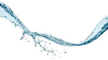 A clear image of water splashing with droplets on a plain white background view photo