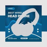 Experience the Best Wireless Headphone Immersive Audio in a Sleek, Modern Design - Professional digital artwork with vibrant colors and detailed composition vector