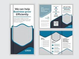 Modern Tri-Fold Brochure Design Help Your Business Grow Efficiently with Professional Marketing Materials - Professional digital artwork with vibrant colors and detailed composition vector