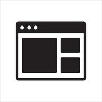 Website layout design with full color palette and typography vector