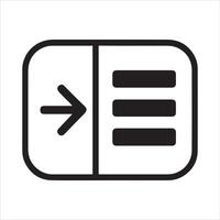 Slide in sidebar menu design for website or application vector