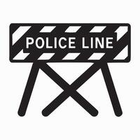 Police line do not cross graphic design element vector