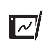 Stylus pen and graphic tablet design illustration vector