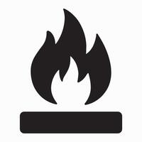 Flammable material warning label design vector