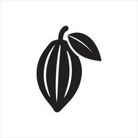 High resolution cocoa bean and pod illustration vector