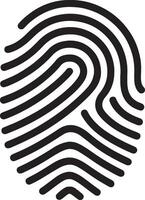 Detailed fingerprint design for identification or security applications vector