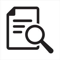 Magnifying glass overlaying a document design vector