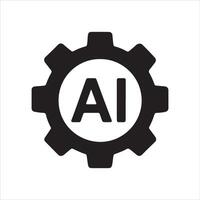 Ai gear settings technical illustrations and icons vector