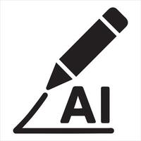 Handwritten ai pencil sketch design element vector