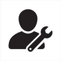 Technician user with wrench icon graphic design vector