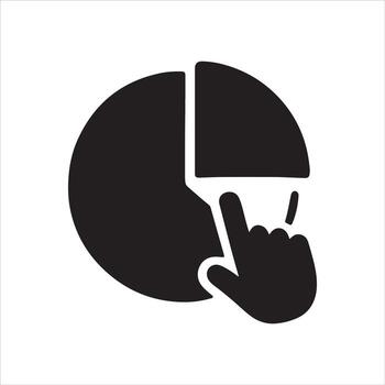 interactivo tarta gráfico para datos visualización vector