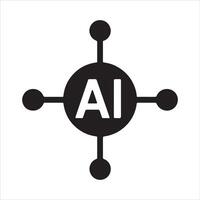 Abstract ai network technology background illustration vector