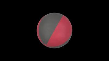 Weighted Medicine Ball Rotating on a Transparent Background. Seamless Loop. 4K video