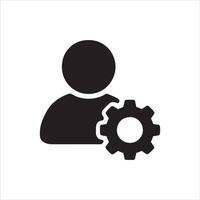 User icon with gear professional design graphic vector