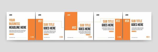 Modern Business Carousel Template Set for Marketing and Branding Content vector