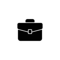 A simple black and white briefcase icon. Minimalist design. vector