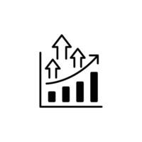 Visual representation of a positive trend showing growth and development. vector