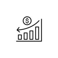 Illustrates financial growth with an upward trending graph, indicating increasing profits and successful investments. vector
