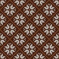 Norwegian native style sweater. Wool texture. Scandinavian knitted seamless pattern. Winter holiday background. Illustration with snowflakes vector